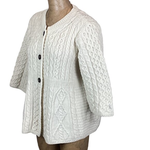 Kilronan Knitwear Merino Wool Button Cardigan Women's XL #241A - Picture 4 of 9